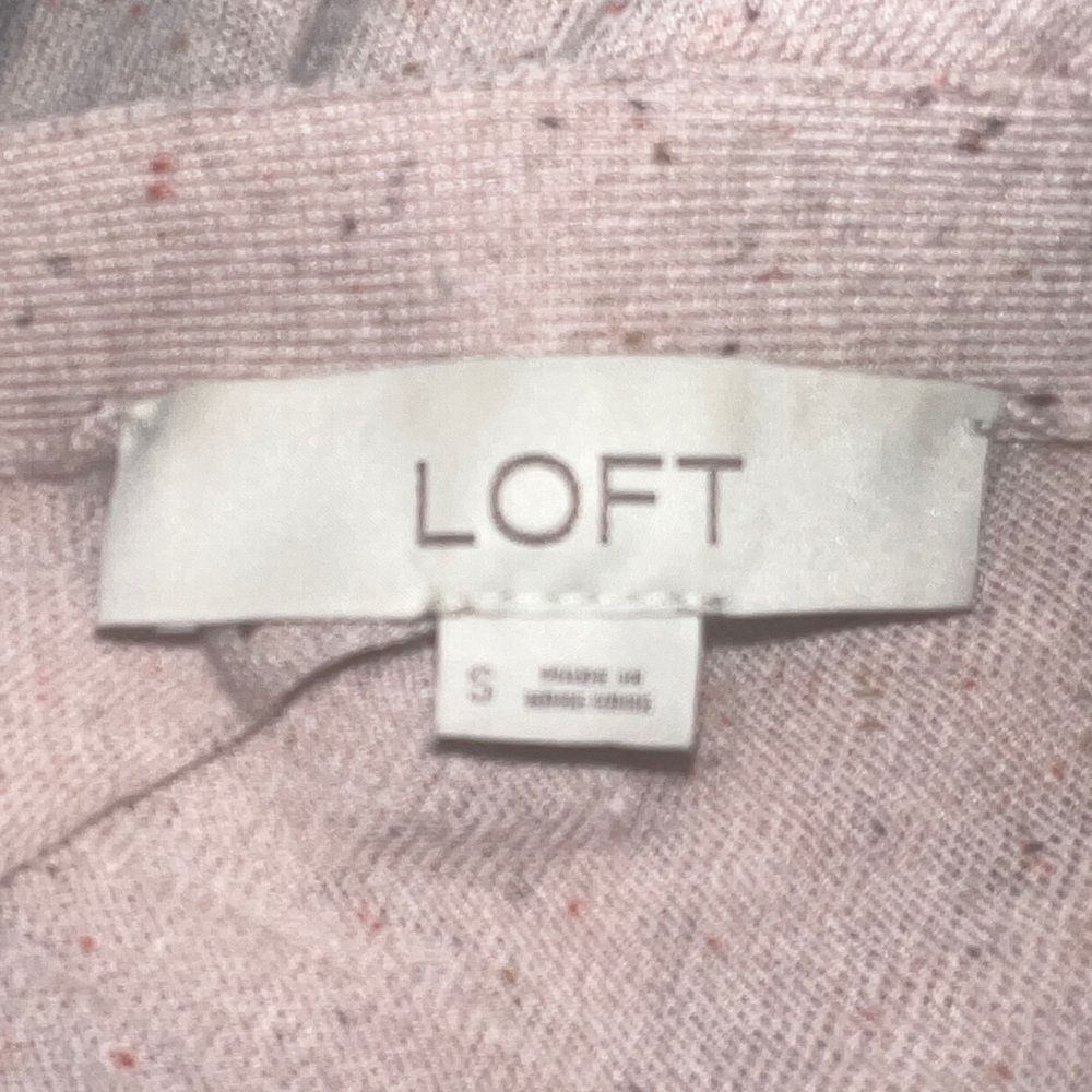 LOFT Ann Taylor Speckled Beige Button Up Cardigan Knit Small EUC - Picture 8 of 9